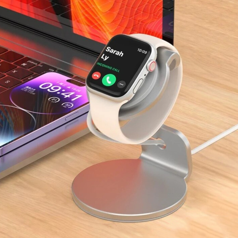 Настільний тримач T5 для Apple Watch, Silver - 2