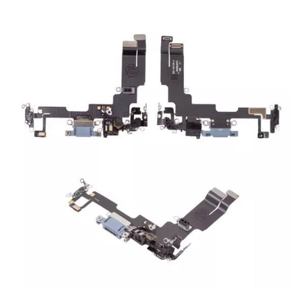 Шлейф для iPhone 14, з роз'ємом зарядки та мікрофоном, Original PRC, Blue - 1