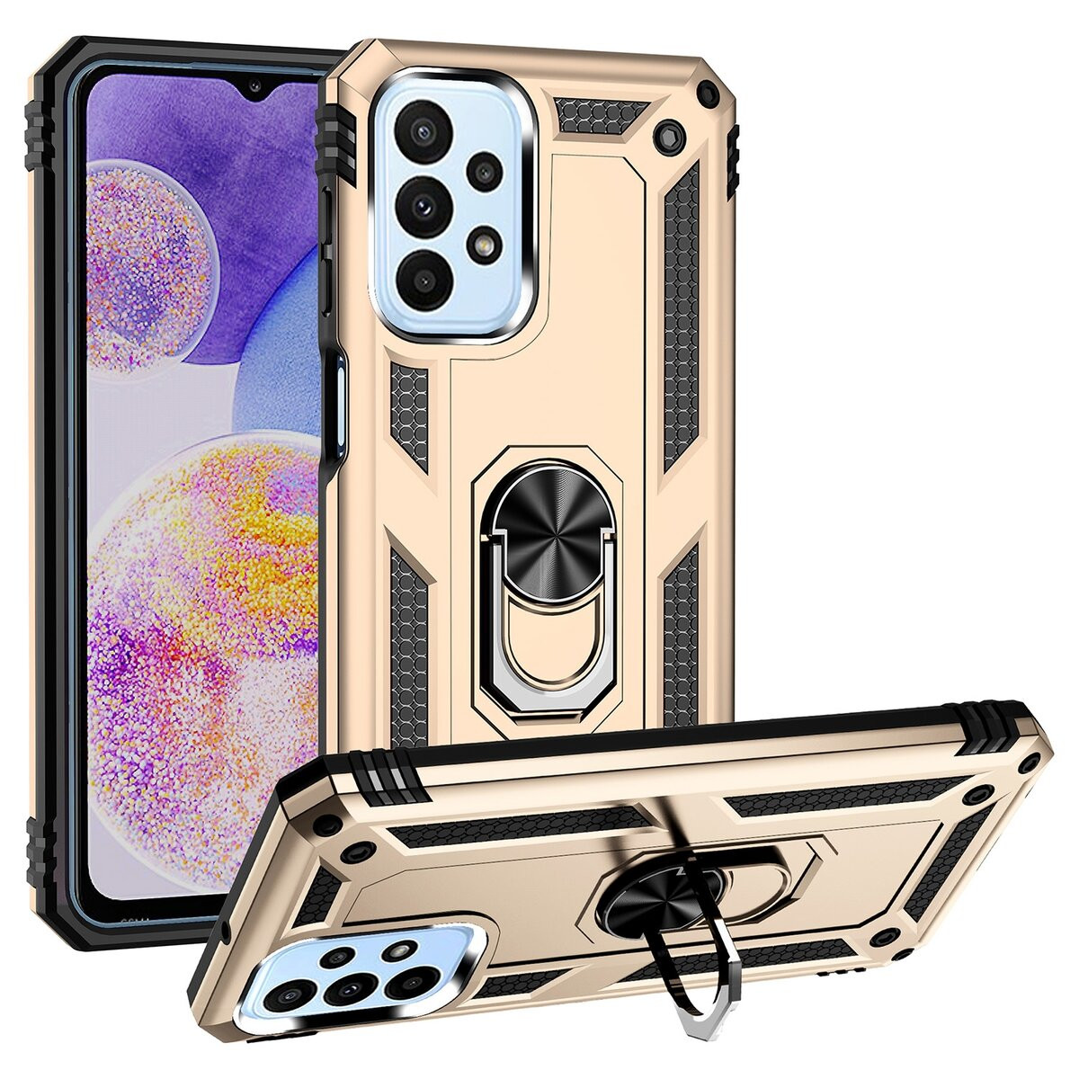 Чохол Cosmic Robot Ring for Samsung Galaxy A23 4G Gold - 1