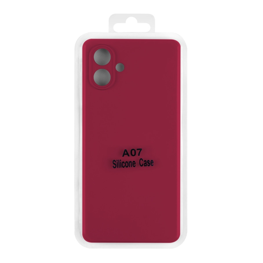 Чохол Silicone Cover для Samsung A075 Galaxy A07, Maroon - 3