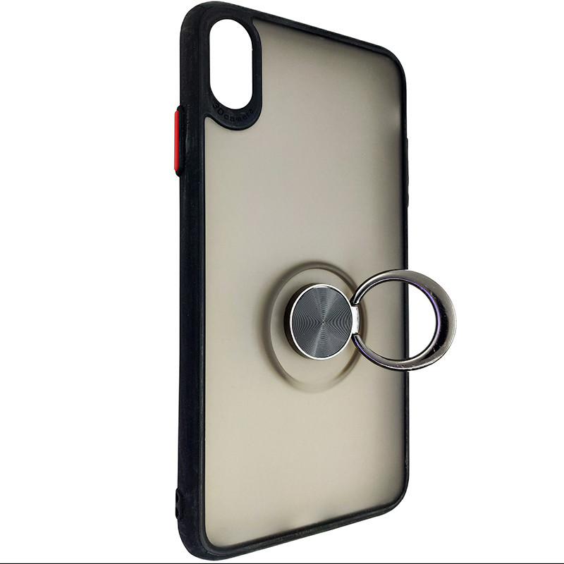 Чохол Totu Copy Ring Case iPhone XR Black+Red - 2