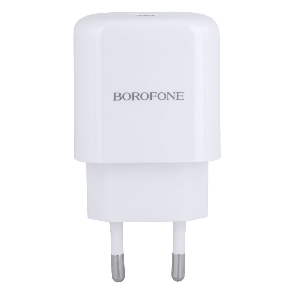 Мережевий зарядний пристрій Borofone BN3, PD 20W, QC 3.0, White - 1
