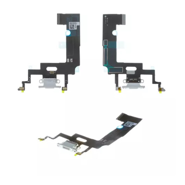 Шлейф для iPhone XR, із роз'ємом зарядки та мікрофоном, Original PRC, White - 1