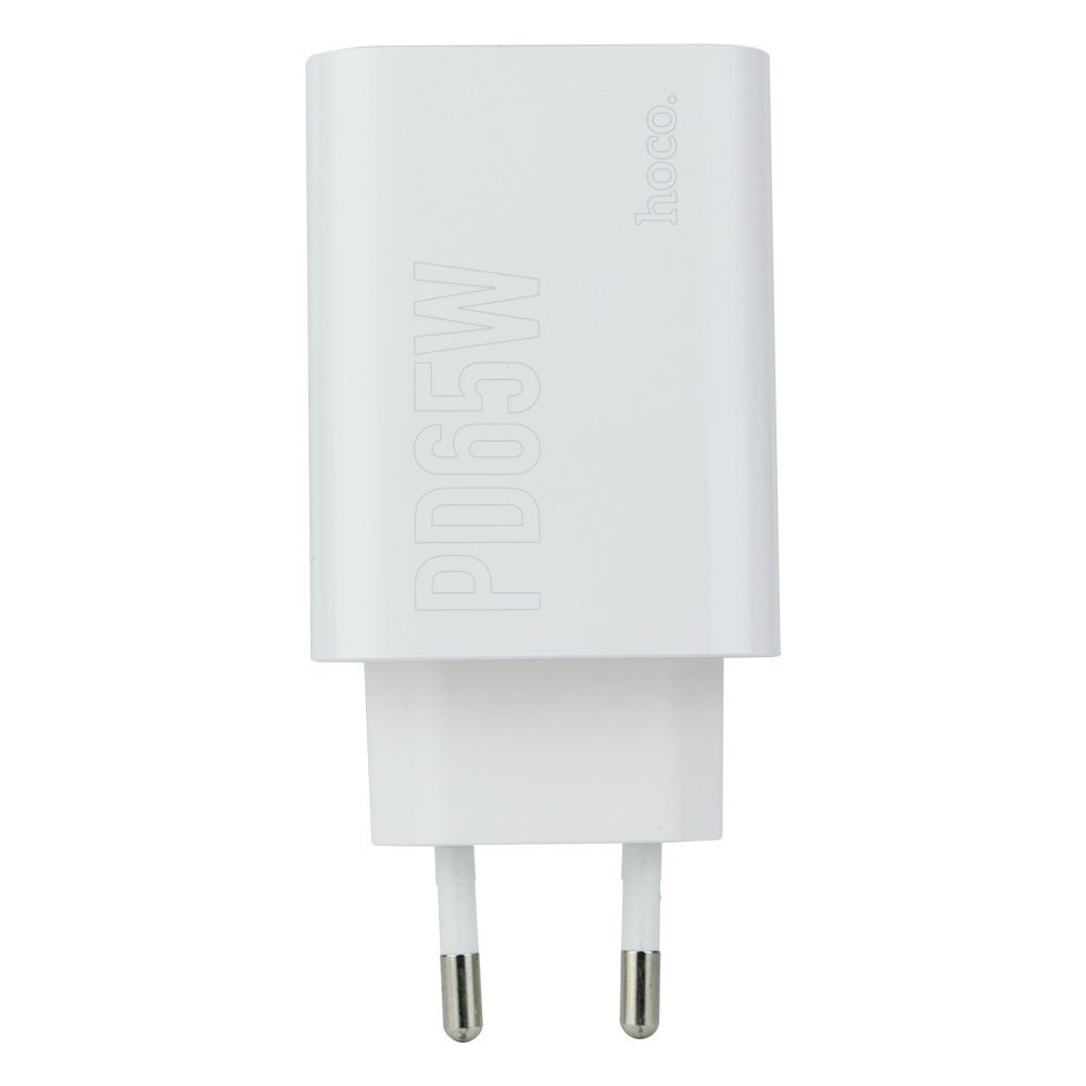 Мережевий зарядний пристрій Hoco DC40, PD 65W, QC3.0, White - 3