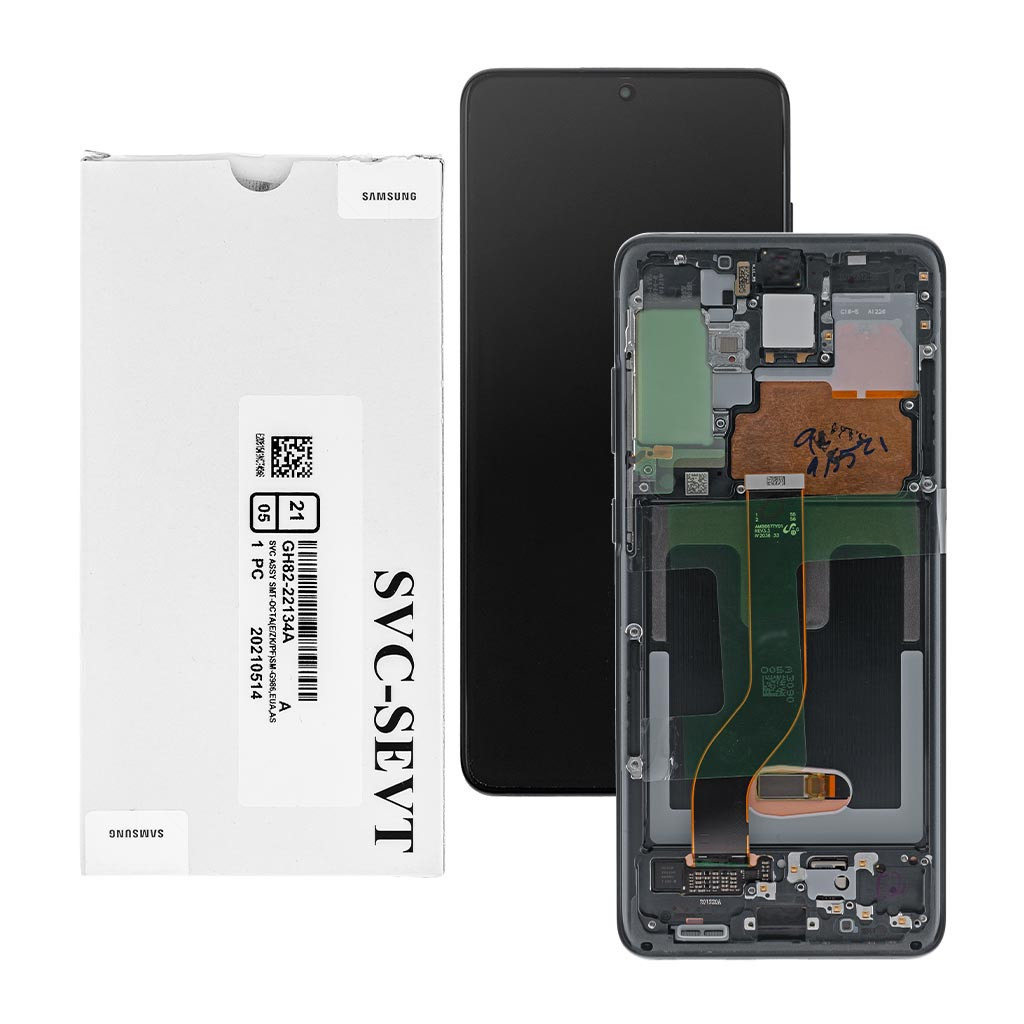 Дисплейний модуль Samsung G985 Galaxy S20 Plus, GH82-22134A, з рамкою, Service Pack Original, Black - 1