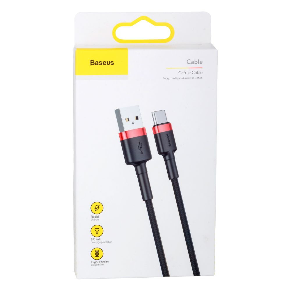 Кабель Baseus Cafule Cable, Type-C, 3A, 1m, Red - 9