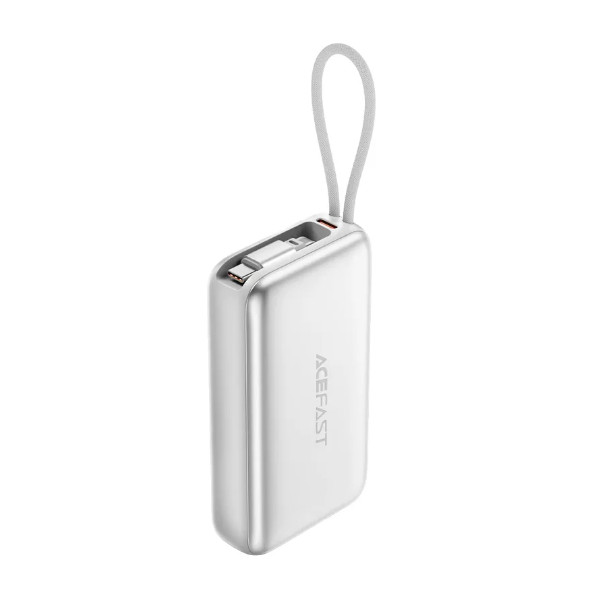 Універсальна мобільна батарея Acefast M32, 35W, Cable Type-C, 10000mAh, Silver - 1