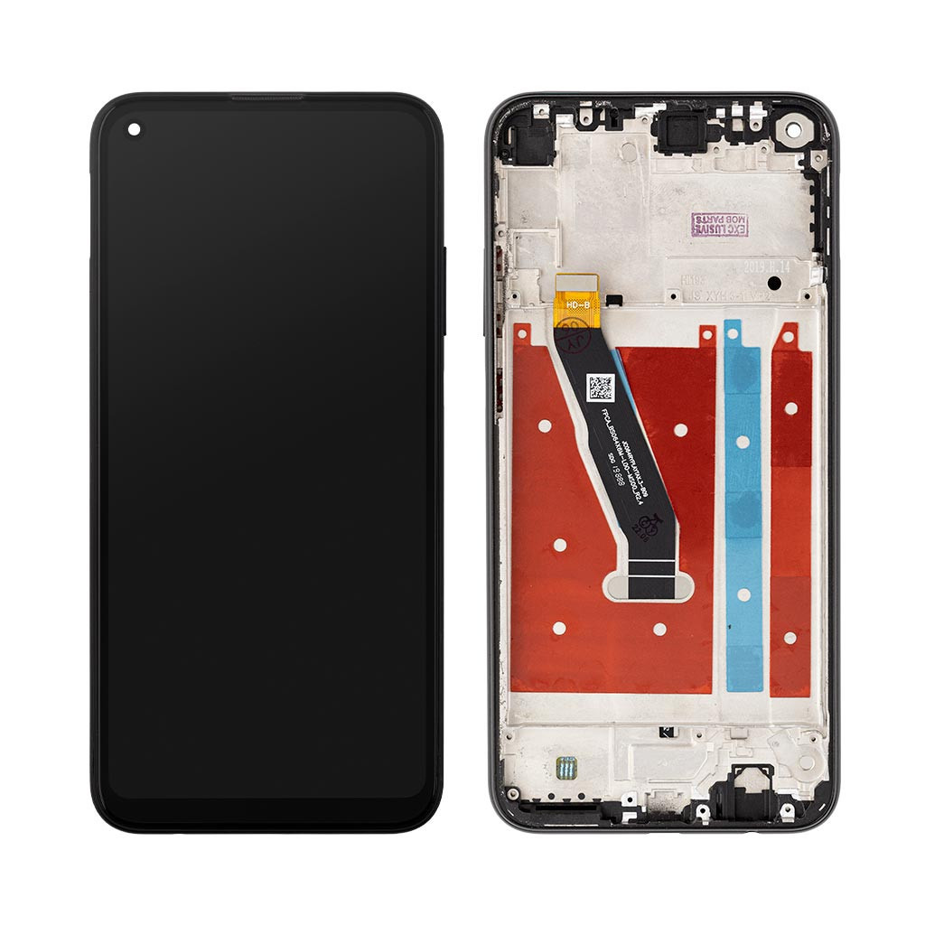 Дисплейний модуль Huawei P40 Lite E (ART-L28, ART-L29, ART-L29N), Y7p з рамкою, Original, Black - 1