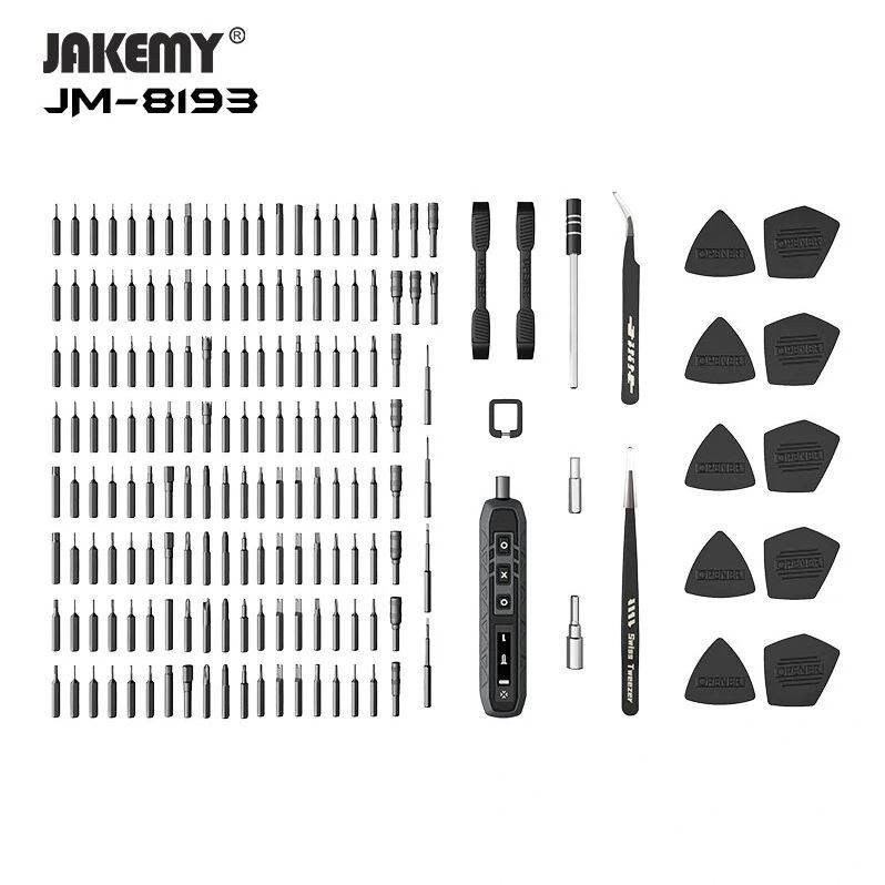 Електровикрутка Jakemy JM-8193, 180 in 1, з набором біт - 5