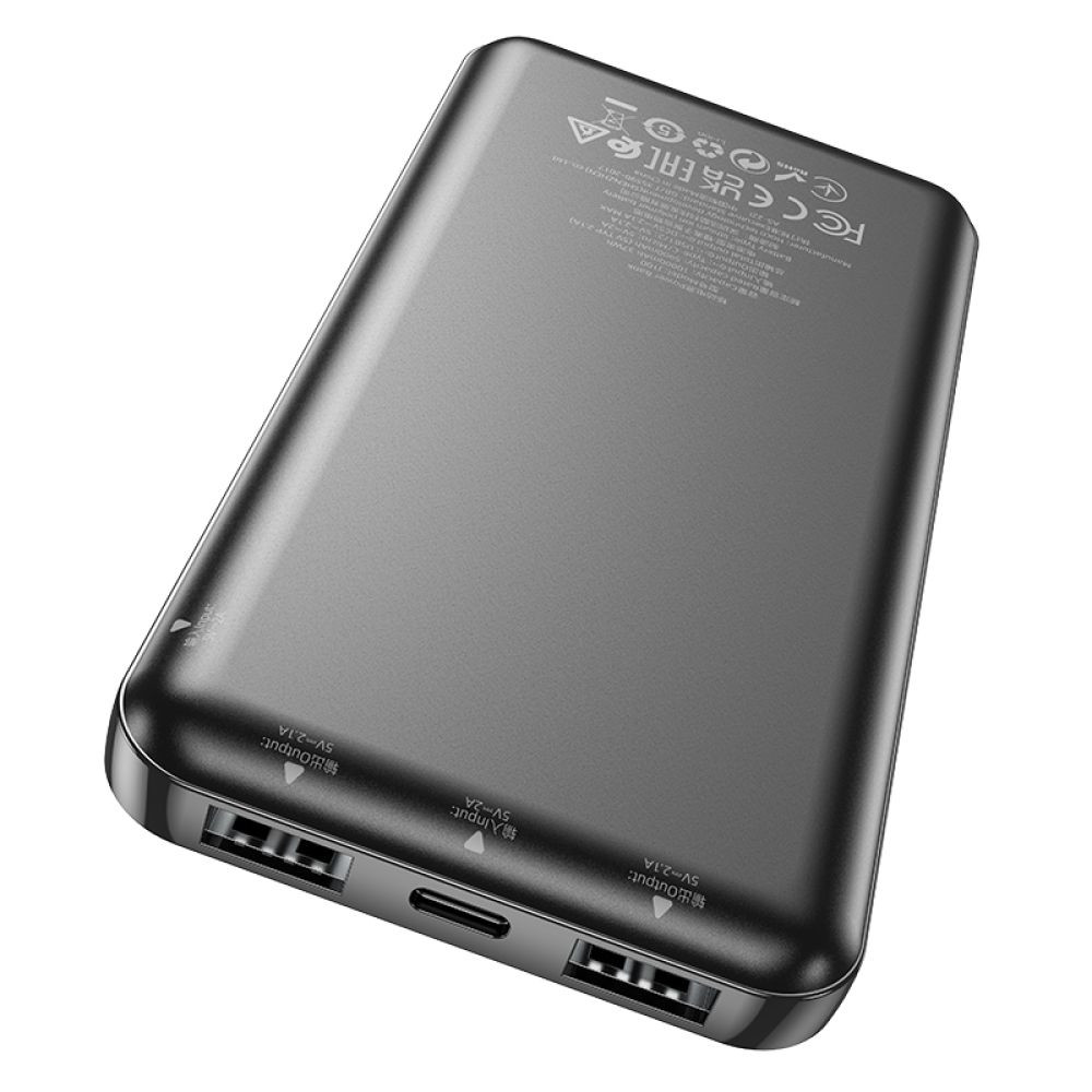 Універсальна мобільна батарея Hoco J100 High-ranking, 10000 mAh, Black - 11