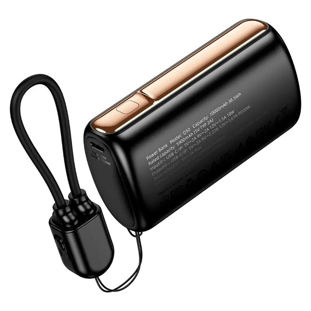 Універсальна мобільна батарея Hoco Q50 PD 20W 10000mAh MagSafe, Black - 6