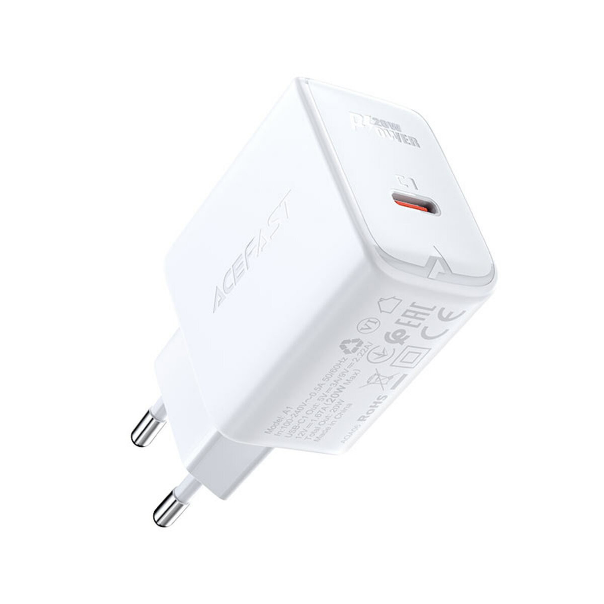 Мережевий зарядний пристрій Acefast A1 PD 20W White - 1