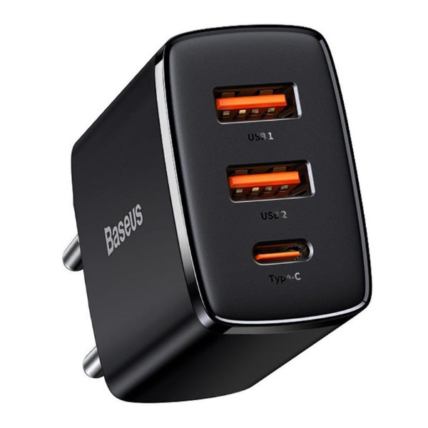 Мережевий зарядний пристрій Baseus Compact Quick Charger, PD 30W, Black - 1