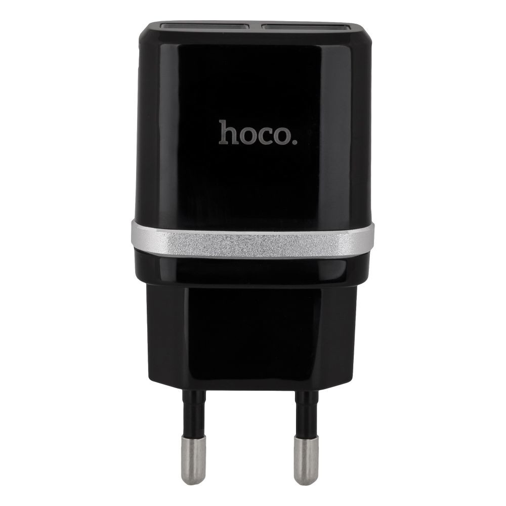 Мережевий Зарядний Пристрій Hoco C12, Cable Micro, Black - 2