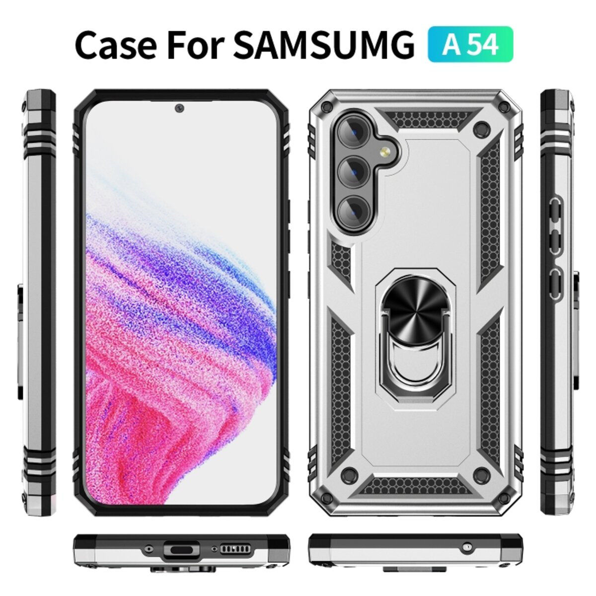 Чохол Cosmic Robot Ring for Samsung Galaxy A54 5G Silver - 2