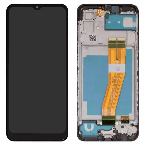Дисплейний модуль для Samsung A035G Galaxy A03, з рамкою, Original PRC, Black - 1