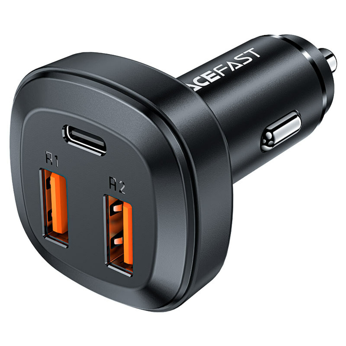 Автомобільний зарядний пристрій Acefast B9, 66W, 2xUSB-A, 1xType-C Black - 1