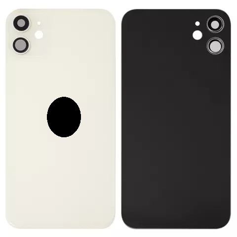 Задня кришка для iPhone 11, зі склом камери, Small Hole, White - 1