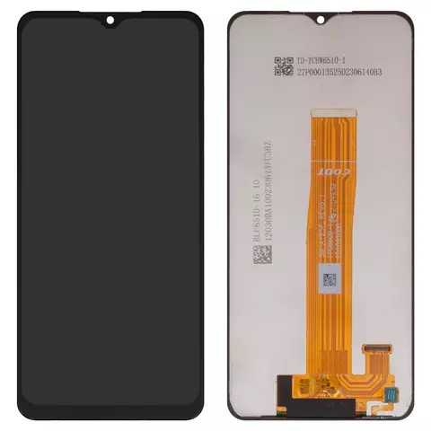 Дисплейний модуль для Samsung A125F Galaxy A12, A125F_REV0.1 FPC6509-1, Service Pack, Black - 1