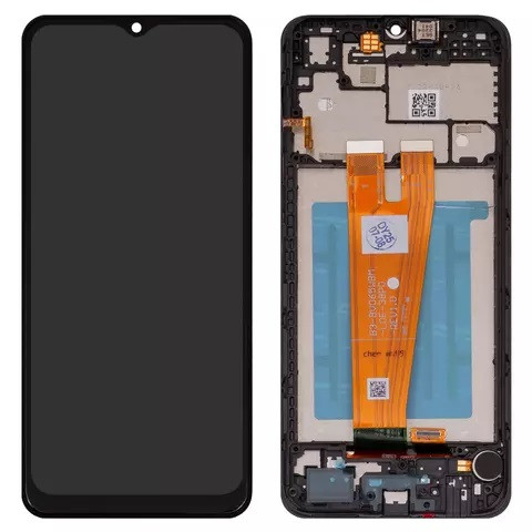 Дисплейний модуль для Samsung A045 Galaxy A04, з рамкою, Service Pack, Black - 1