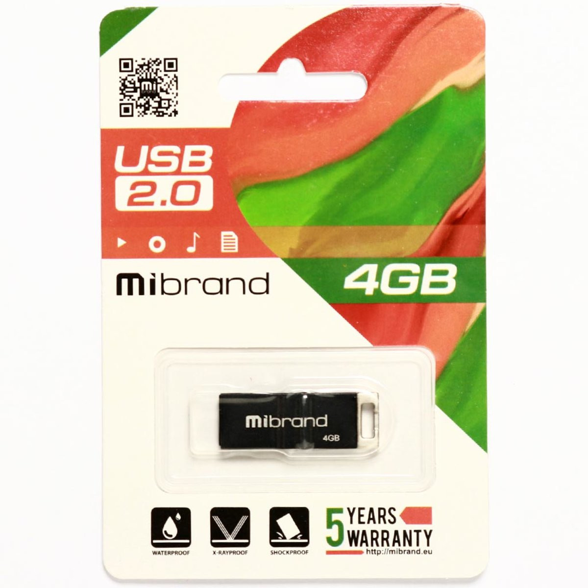 Флешка Mibrand USB 2.0 Chameleon 4Gb Black - 2