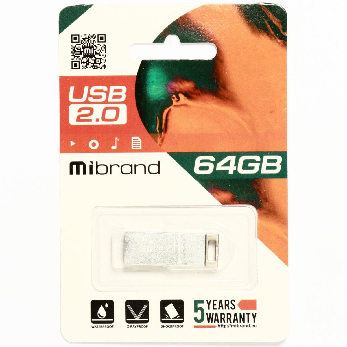 Флешка Mibrand USB 2.0 Chameleon 64Gb Silver - 2