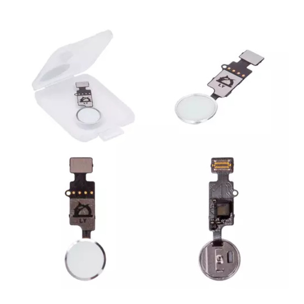 Шлейф для iPhone 7, iPhone 8, iPhone SE 2020, з кнопкою Home, без Touch ID, White - 1