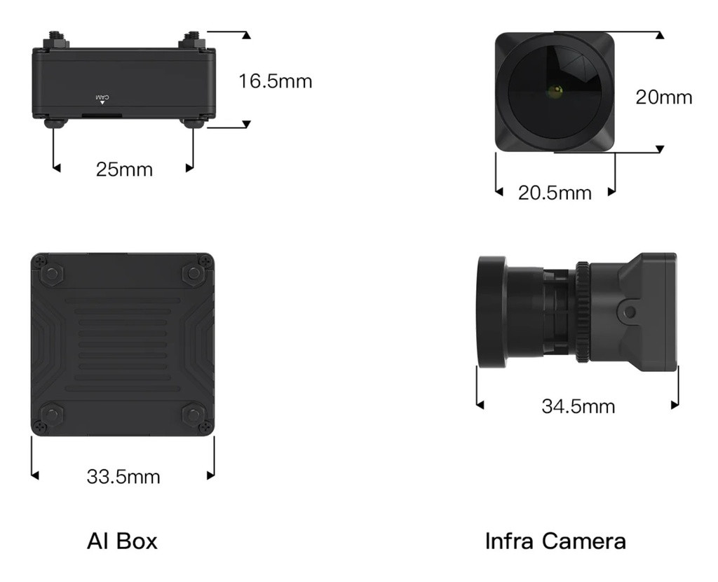 Камера для FPV-дрона Caddx Infra IRC-210SL, 1500 TVL, 4:3/16:9 - 4