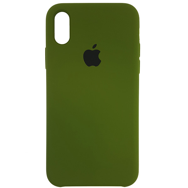 Чохол Copy Silicone Case iPhone X/XS Dark Green (48) - 3