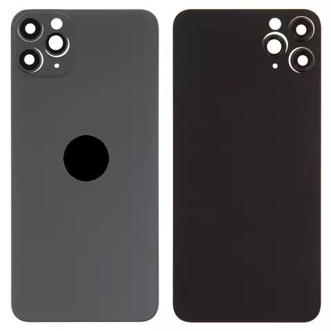 Задня кришка для iPhone 11 Pro Max, зі склом камери, Small Hole, Matte Space Gray - 1