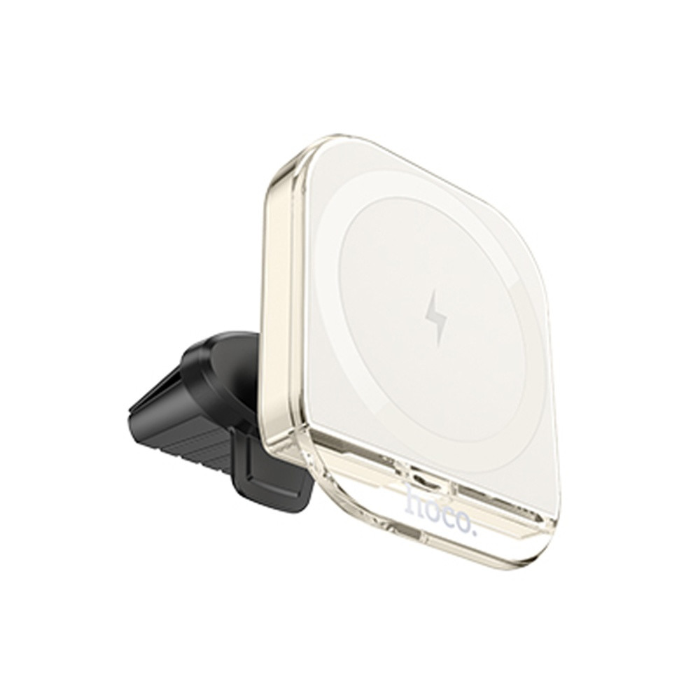 Автотримач Hoco HW17, Wireless Charging with MagSafe White - 1