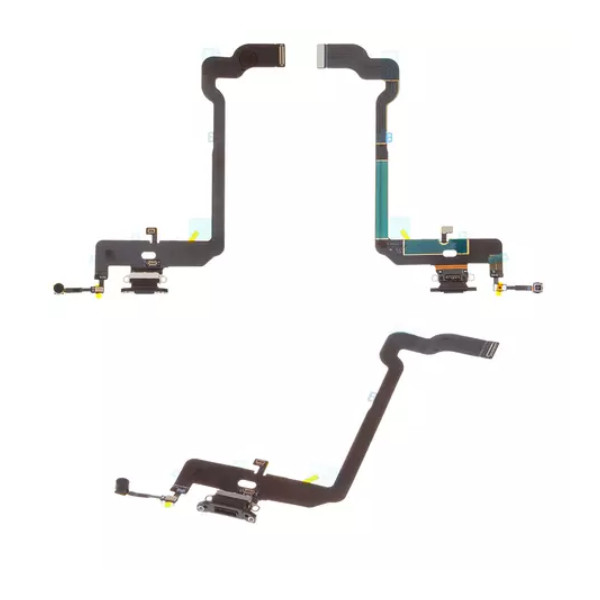 Шлейф для iPhone XS, із роз'ємом зарядки та мікрофоном, Original PRC, Black - 1