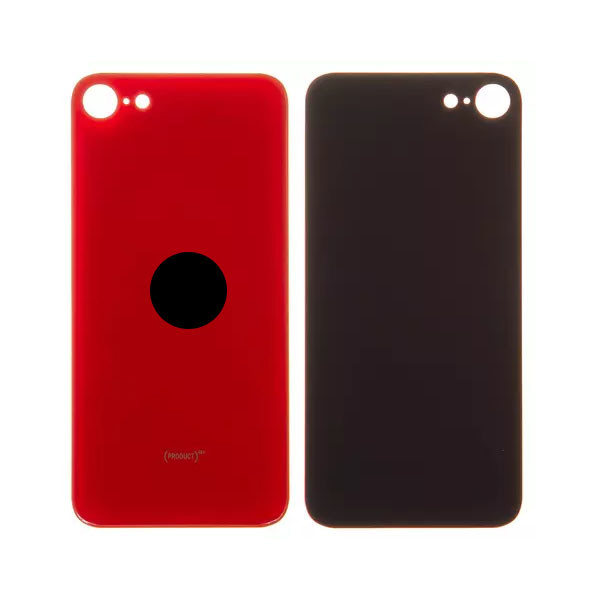 Задня панель корпуса для iPhone SE 2020, червона, не потрібно знімати скло камери, big hole - 1