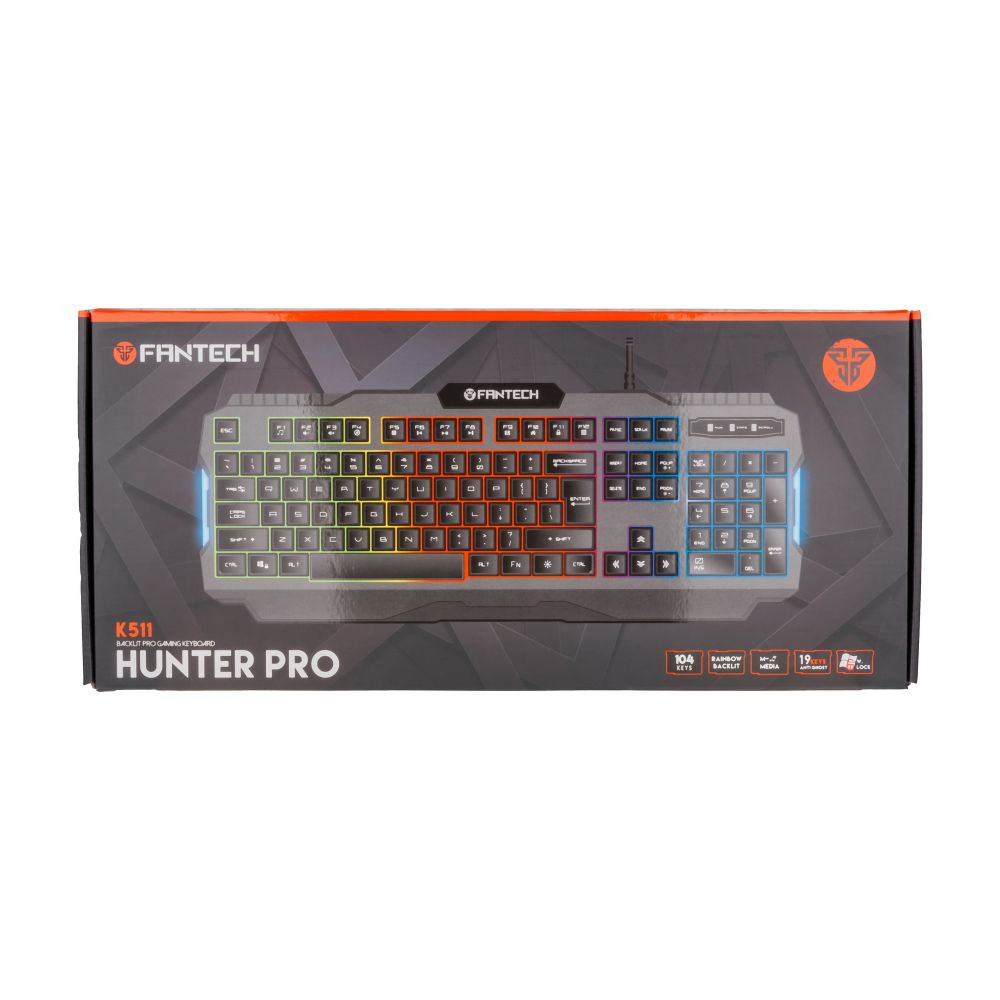 Провідна клавіатура Fantech Hunter Pro K511 Black - 2