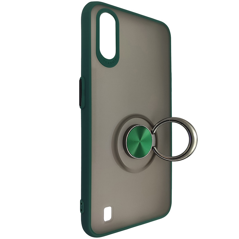 Чехол Totu Copy Ring Case Samsung A01 Green+Black - 2