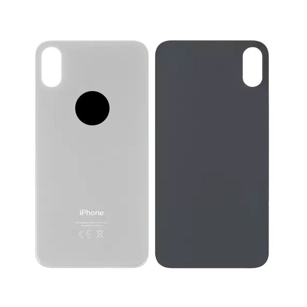 Задня панель корпуса для iPhone XS, біла, не потрібно знімати скло камери, big hole - 1