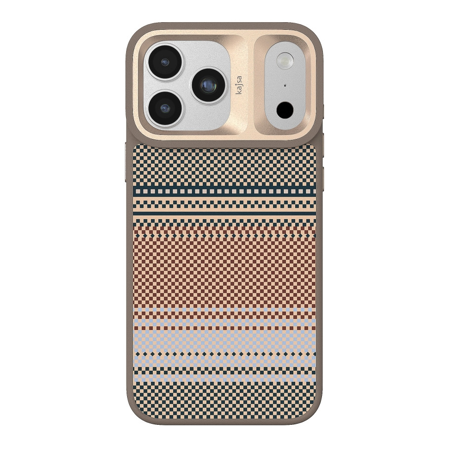 Чохол Kajsa Resort Collection Gradient Stripe with MagSafe для iPhone 17 Pro Max, Desert Gold B-Ring - 1