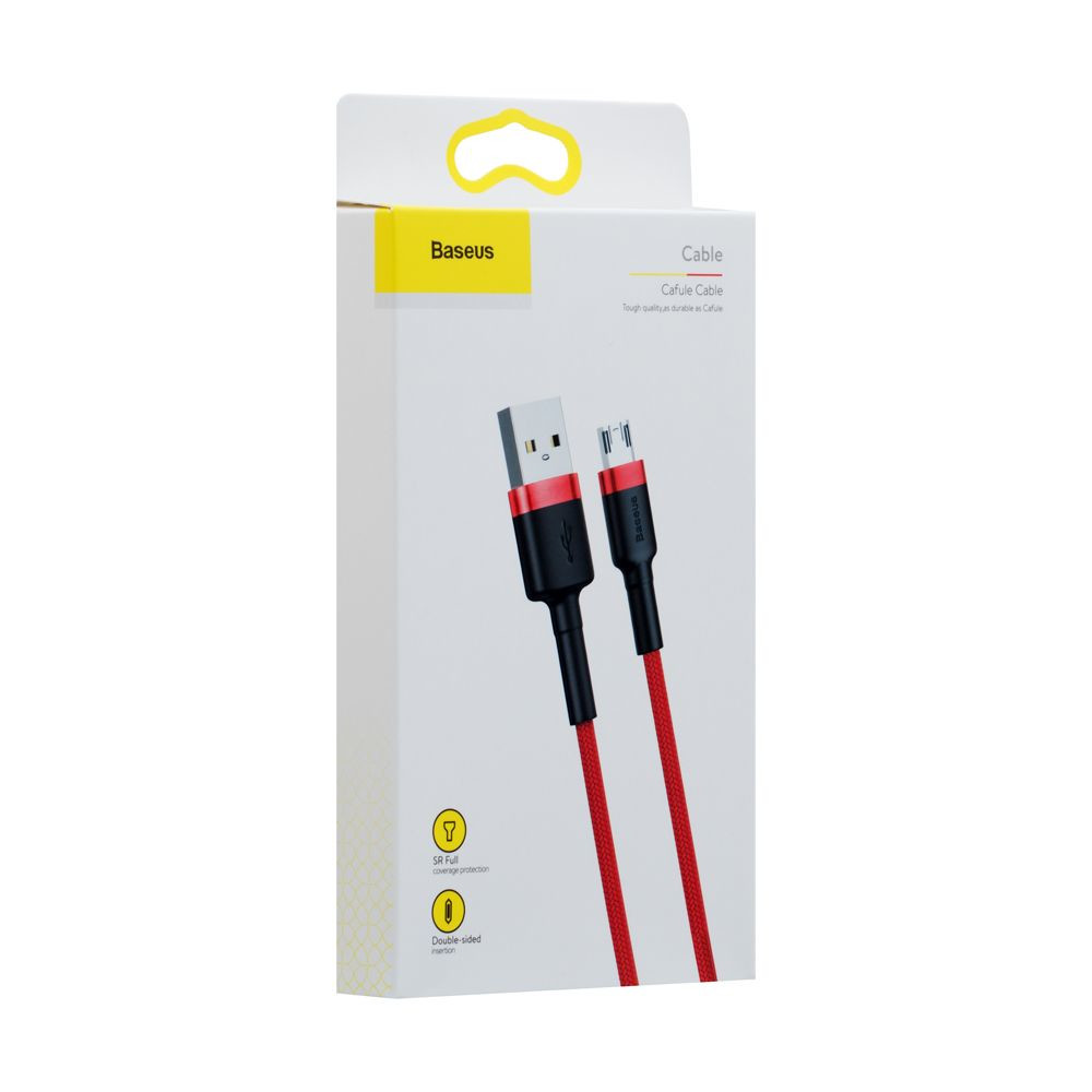 Кабель Baseus Cafule Cable, Micro, 2.4A, 1m, Red - 8