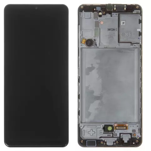 Дисплейний модуль для Samsung A315 Galaxy A31, з рамкою, Original, Service Pack, Black - 1