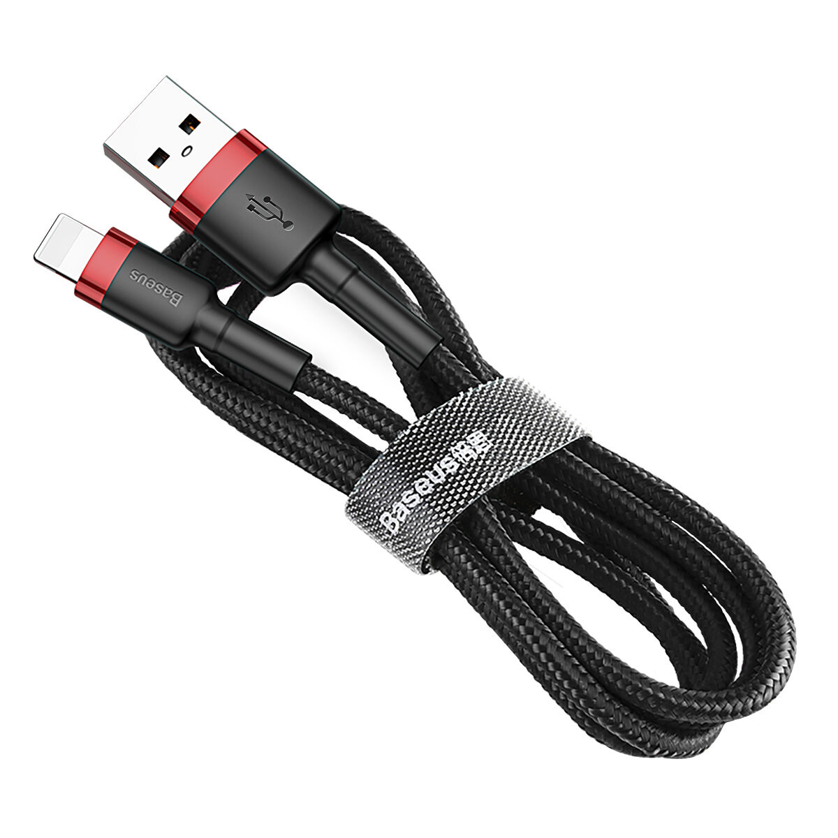 Кабель Baseus Cafule Cable, Lightning, 2.4A, 0.5m, Red-Black - 6