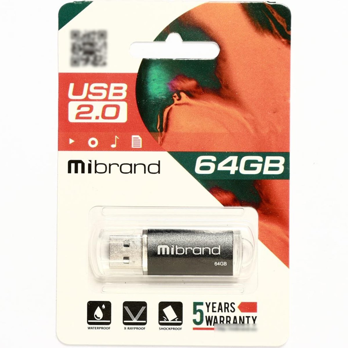 Флешка Mibrand USB 2.0 Cougar 64Gb Black - 2
