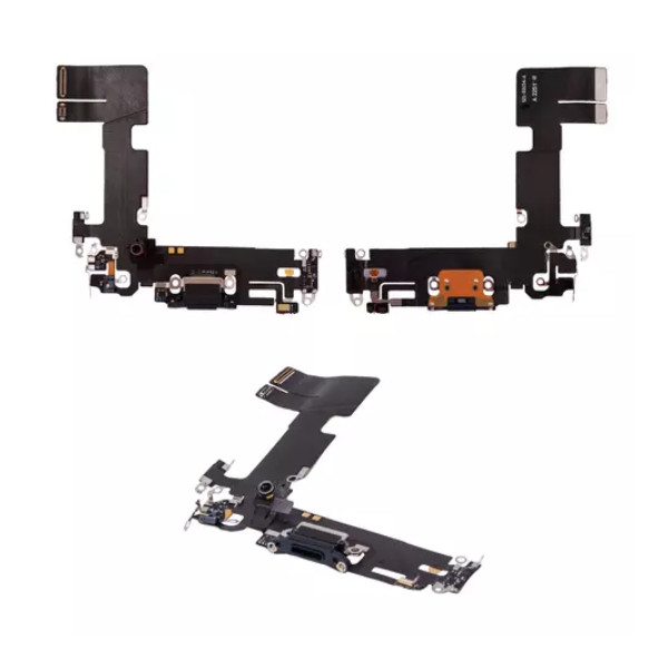 Шлейф для iPhone 13, з роз'ємом зарядки та мікрофоном, Original PRC, Black - 1