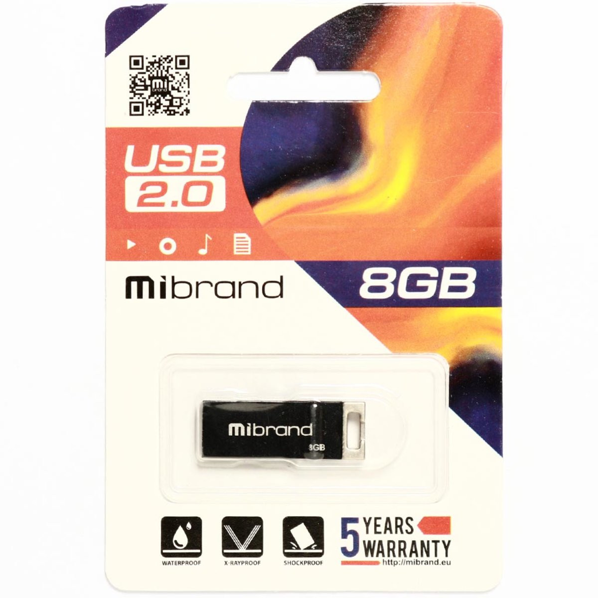 Флешка Mibrand USB 2.0 Chameleon 8Gb Black - 2