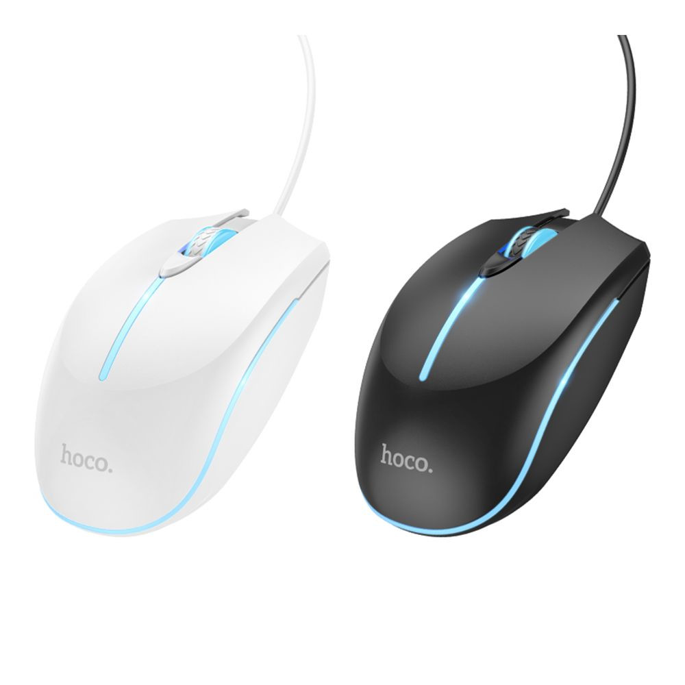 Провідна миша Hoco GM37 Wonderful, White - 7