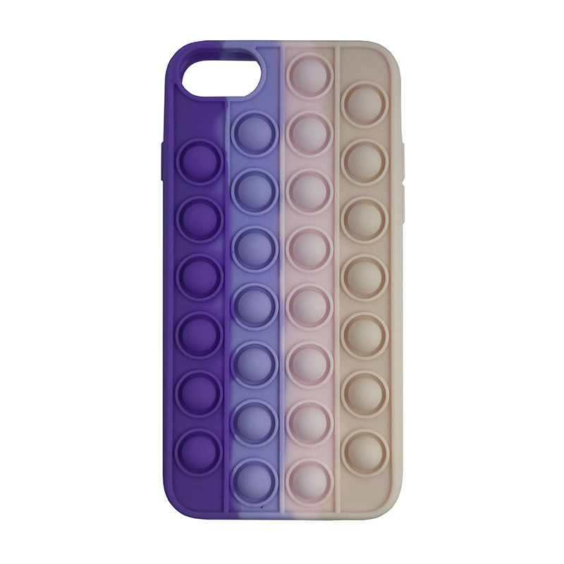 Чохол Pop it Silicon case iPhone 6/7/8  Violet+Pink+Cream - 1