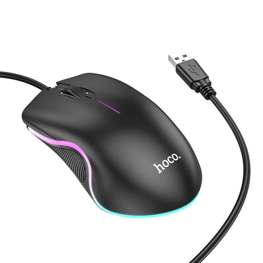 Провідна миша Hoco GM19, Black - 1