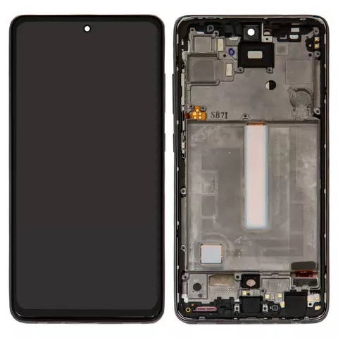 Дисплейний модуль для Samsung A525 Galaxy A52, з рамкою, High Copy, OLED 6,42",Black - 1