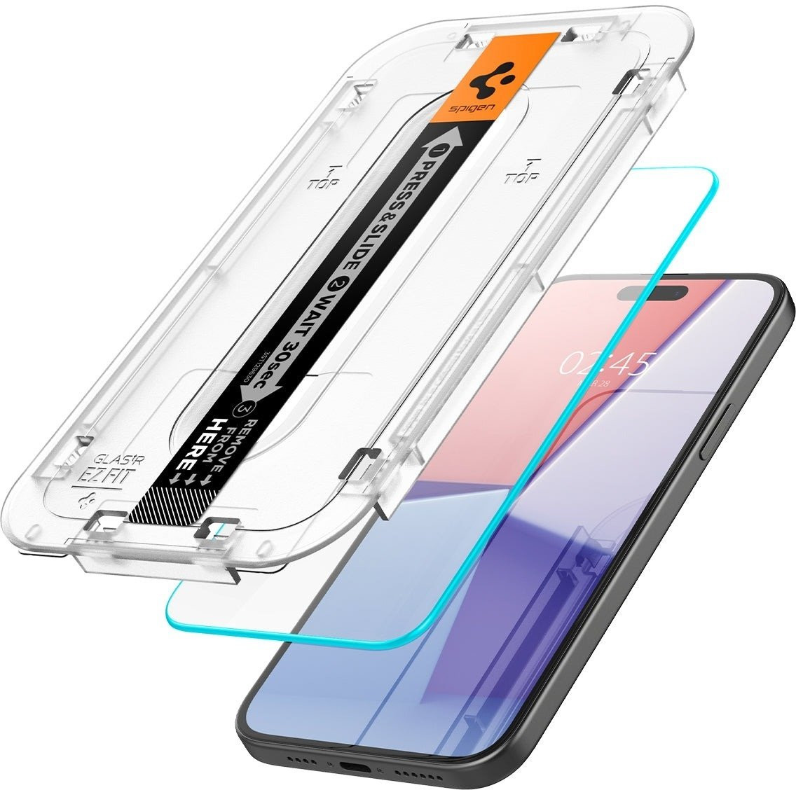 Захисне скло Spigen EZ FIT Tr для iPhone 15 Pro (0.33 mm) Clear - 3