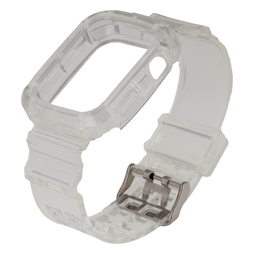 Ремінець для Apple Watch (42-44mm) Color Transparent + Protect Case Grey - 5
