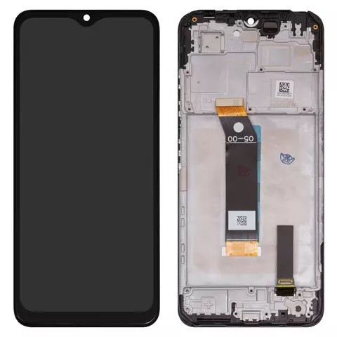 Дисплейний модуль для Xiaomi Poco M4 5G, Poco M5 4G, Redmi 10 5G, з рамкою, High Copy, Black - 1
